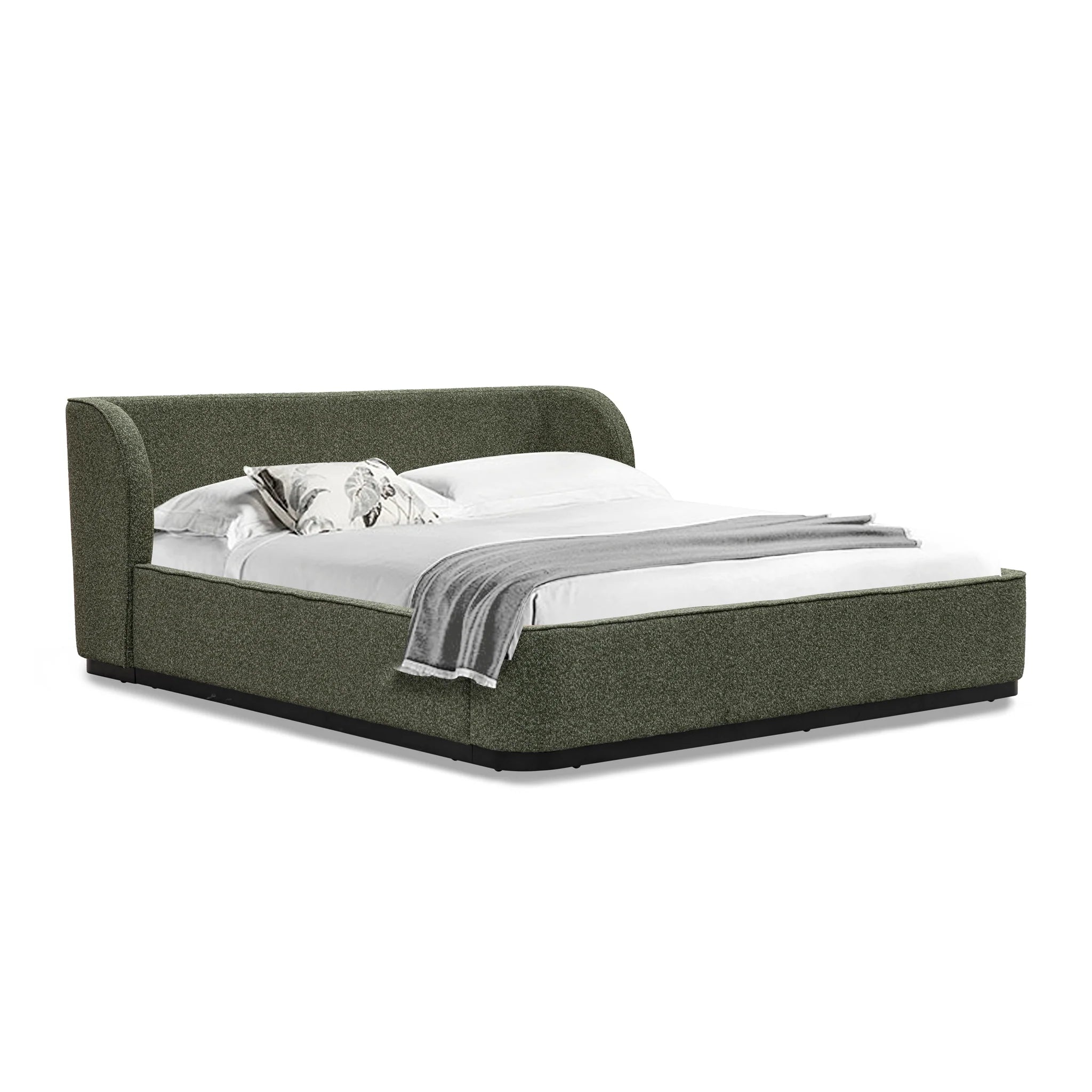 Showcasing Kalula King Bed Frame - Hunter Green BD10501-MI Bed Frame by Calibre Furniturs