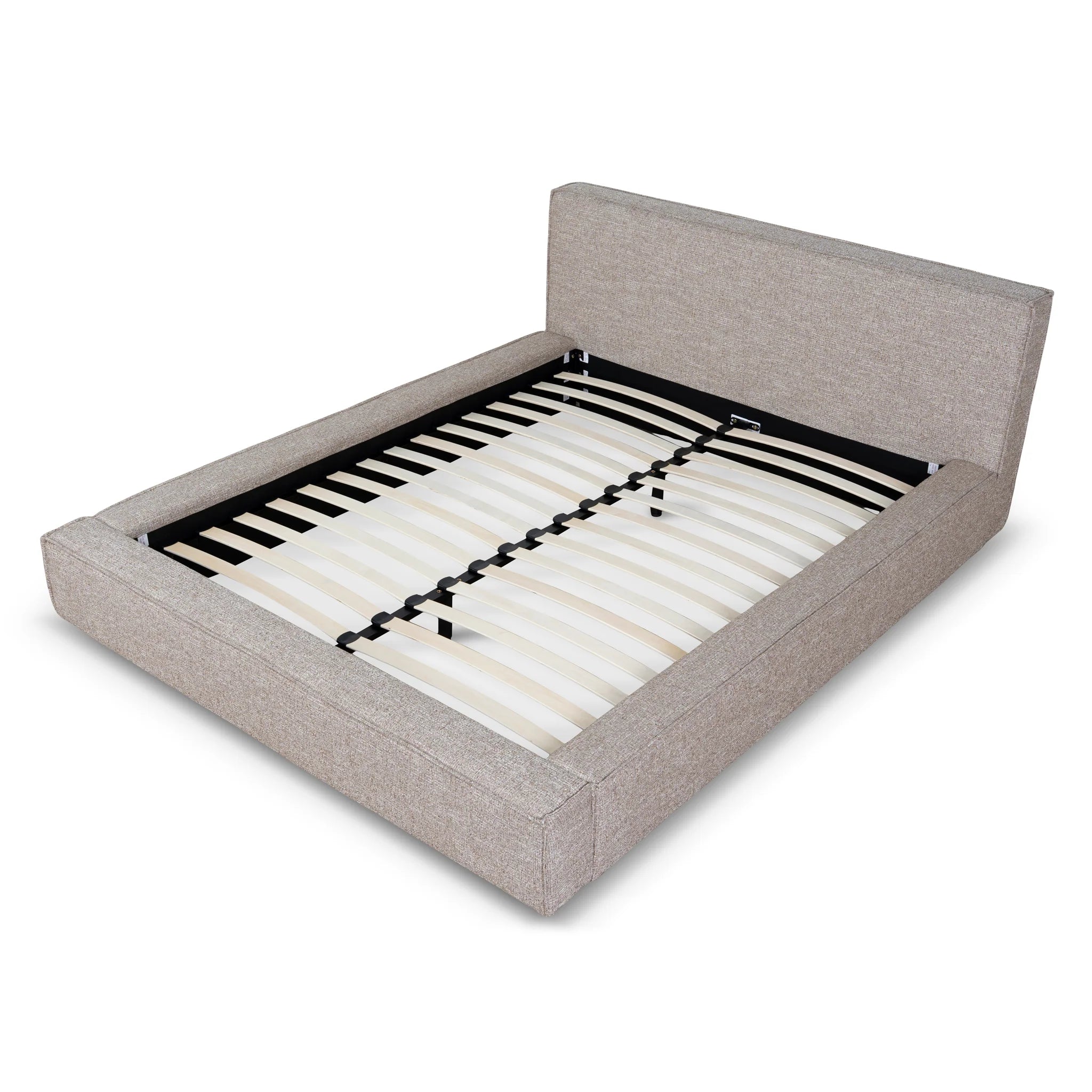 Showcasing Denoro Queen Bed Frame - Stonish Beige BD10519-YO Bed Frame by Calibre Furniturs