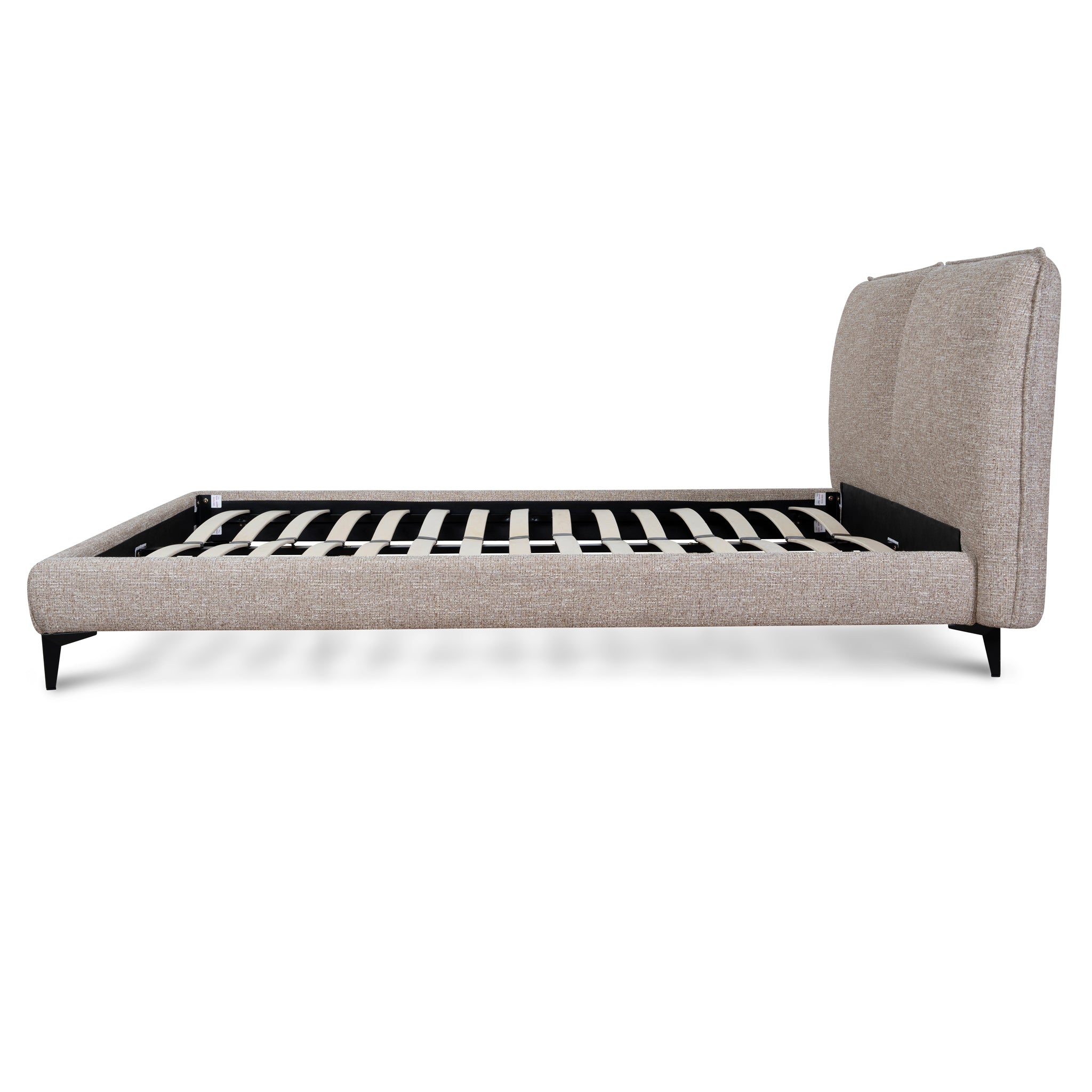 Fabric Queen Bed Frame - Stonish Beige - image 4