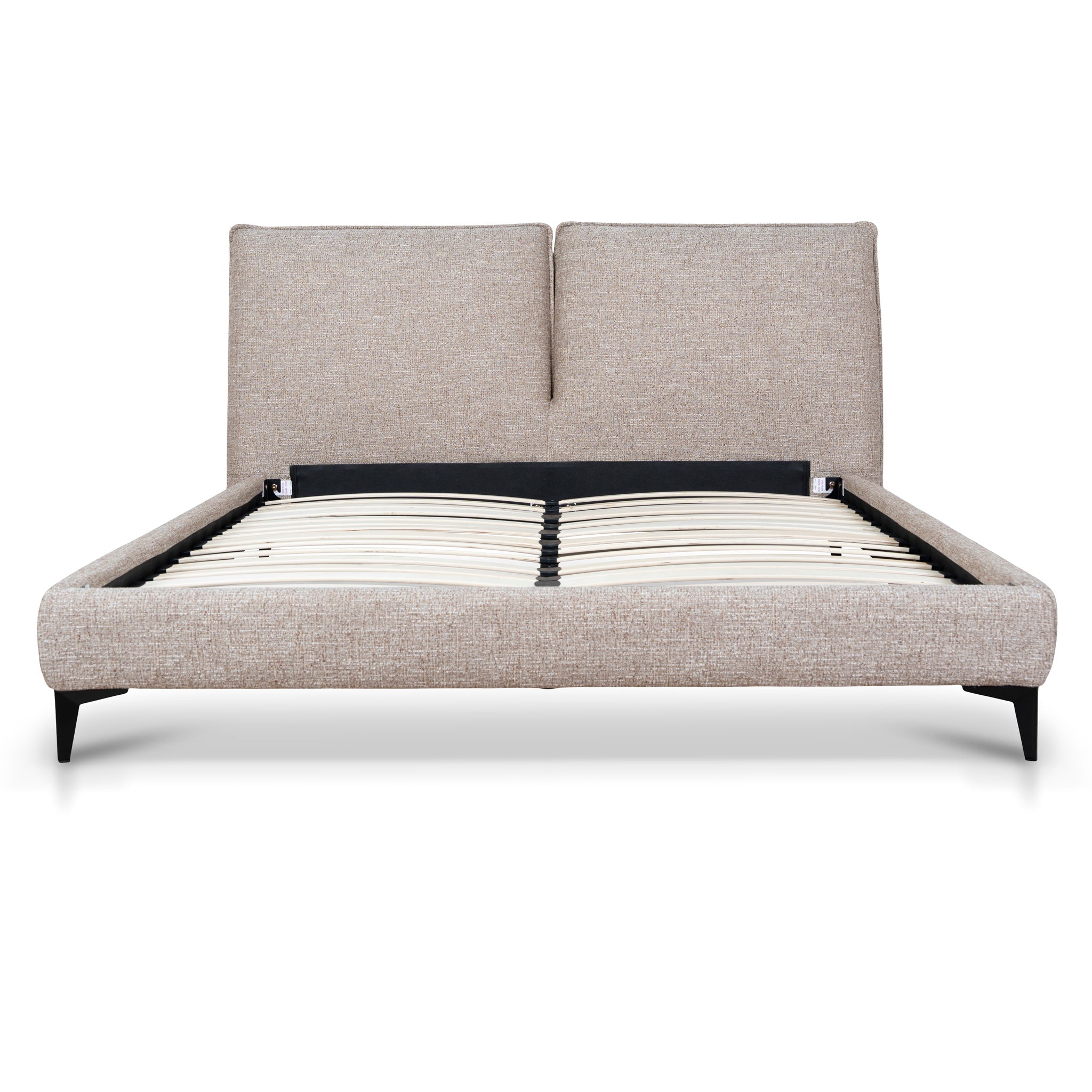 Fabric Queen Bed Frame - Stonish Beige - image 2