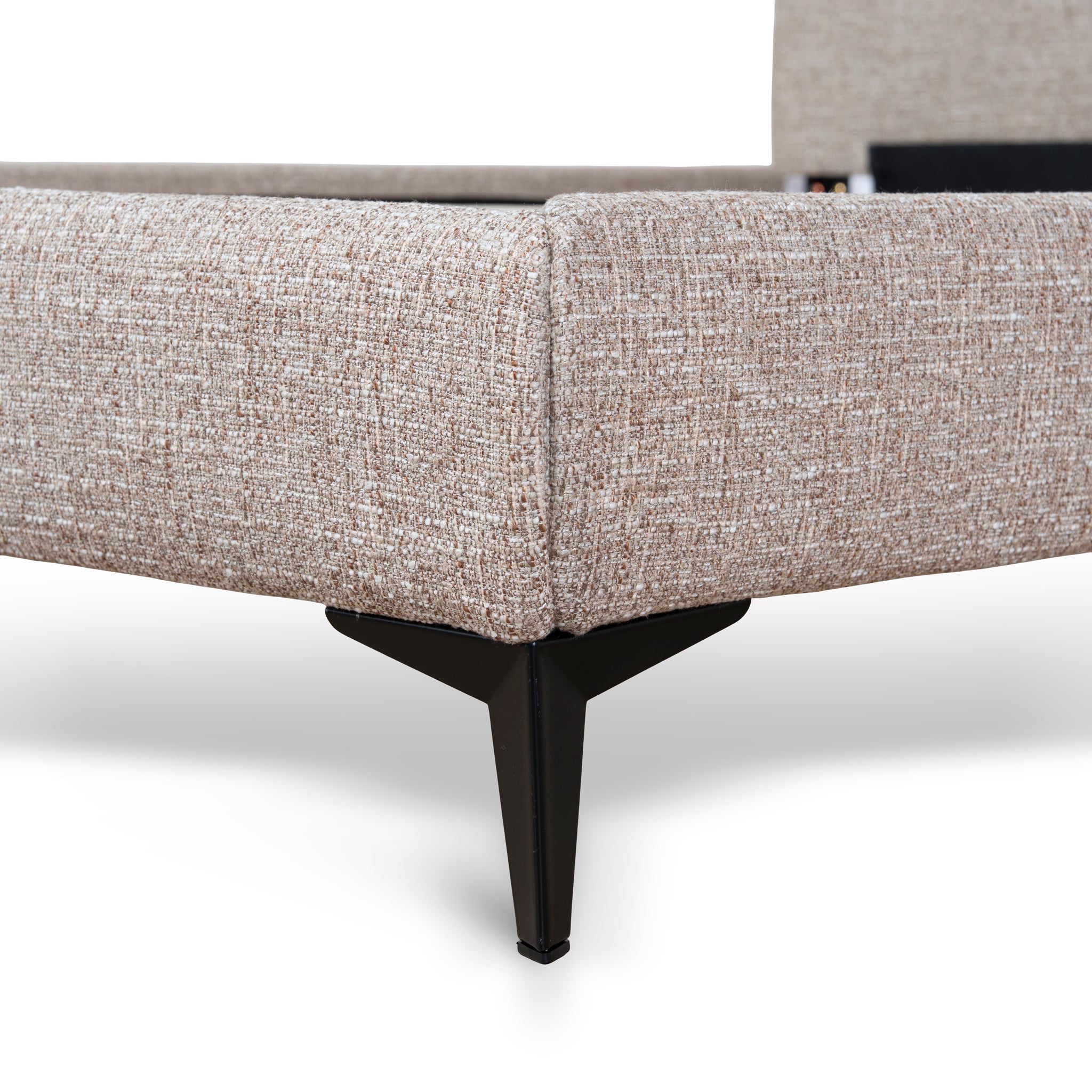 Fabric Queen Bed Frame - Stonish Beige - image 6