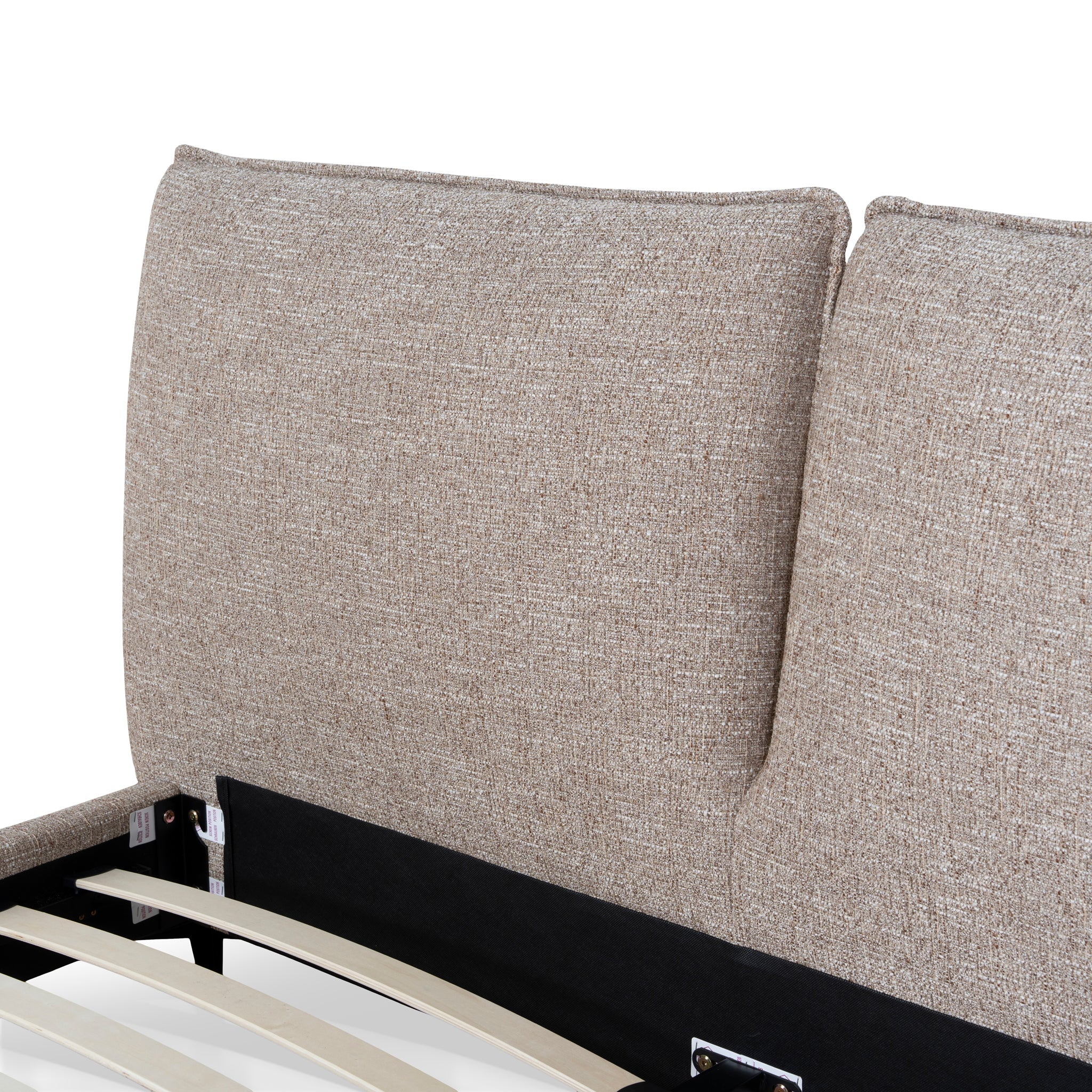 Fabric Queen Bed Frame - Stonish Beige - image 7