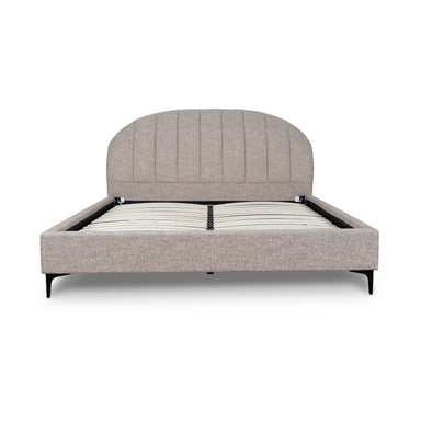 Showcasing Vabevela Fabric Queen Bed Frame - Stonish Beige BD10523-YO Bed Frame by Calibre Furniturs