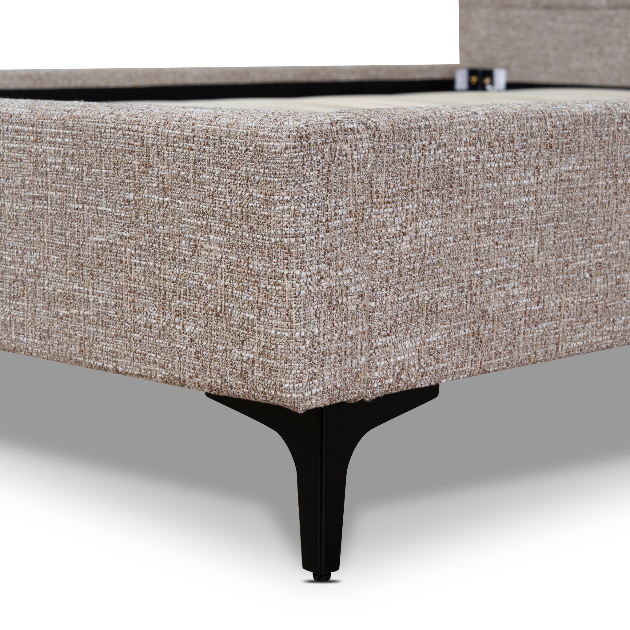 Fabric Queen Bed Frame - Stonish Beige - image 7