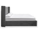 Queen Bed Frame - Wide Base in Charcoal Velvet - image 3