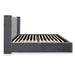 Queen Bed Frame - Wide Base in Charcoal Velvet - image 6