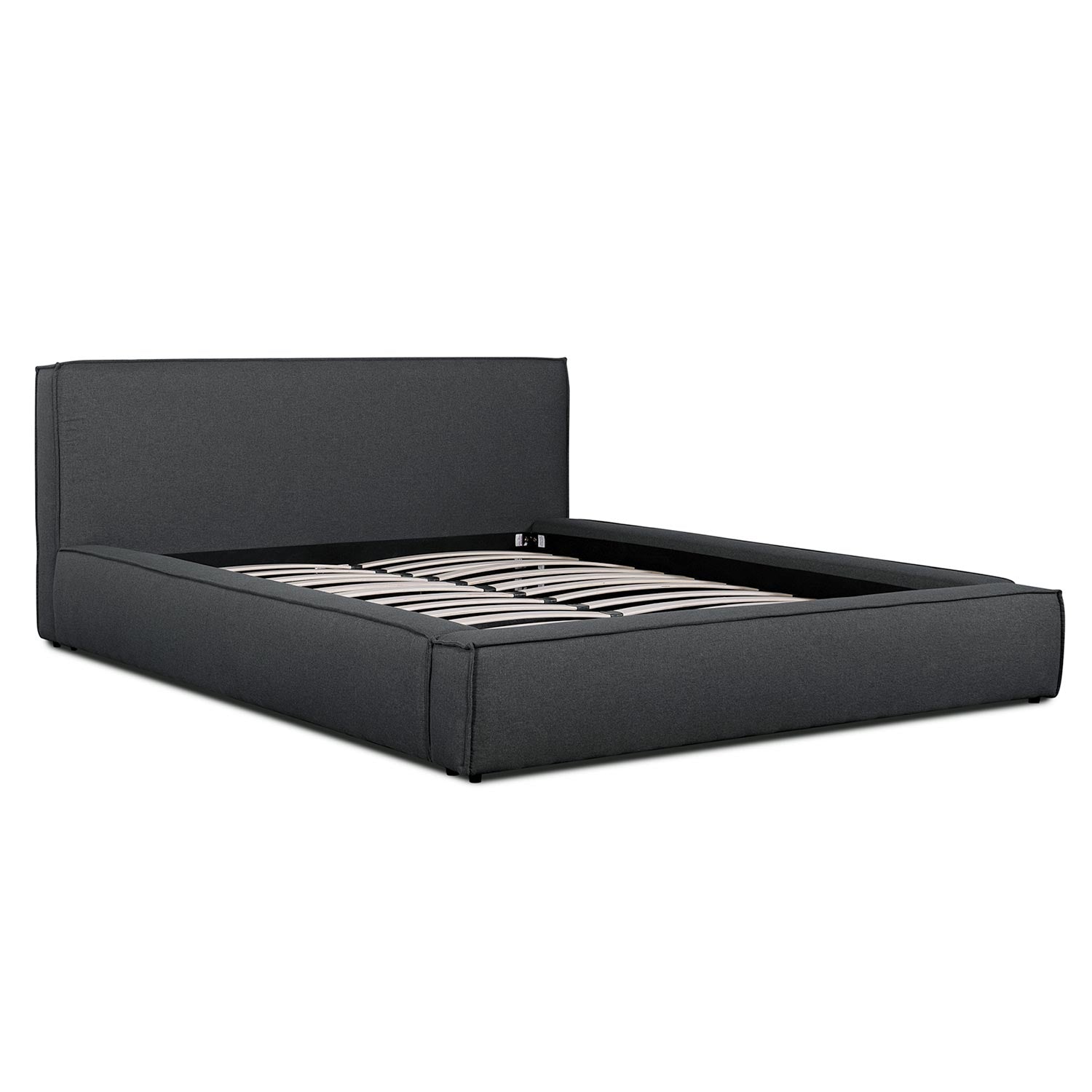 Queen Bed frame in Fossil Grey Fabric - image 4