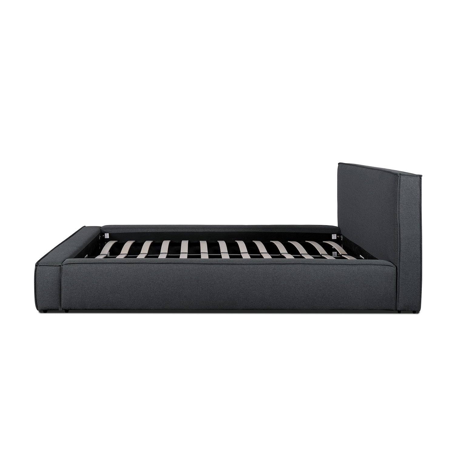Queen Bed frame in Fossil Grey Fabric - image 3
