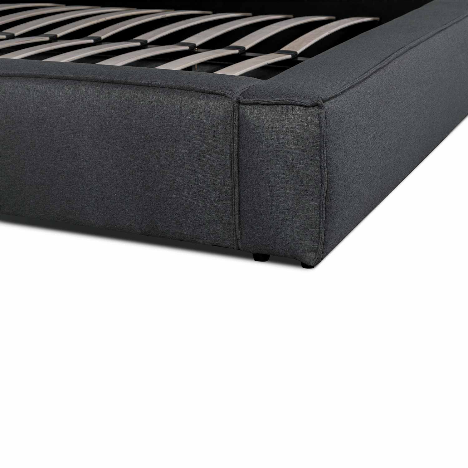 Queen Bed frame in Fossil Grey Fabric - image 8