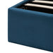 King Bed Frame - Teal Navy Velvet with Storage - image 5