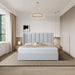 Fabric King Bed Frame - Pearl Grey with Storage - image 3