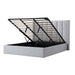 Fabric King Bed Frame - Pearl Grey with Storage - image 6