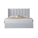 Fabric King Bed Frame - Pearl Grey with Storage - image 4