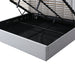 Fabric King Bed Frame - Pearl Grey with Storage - image 8