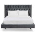 King Bed Frame - Charcoal Velvet - image 4