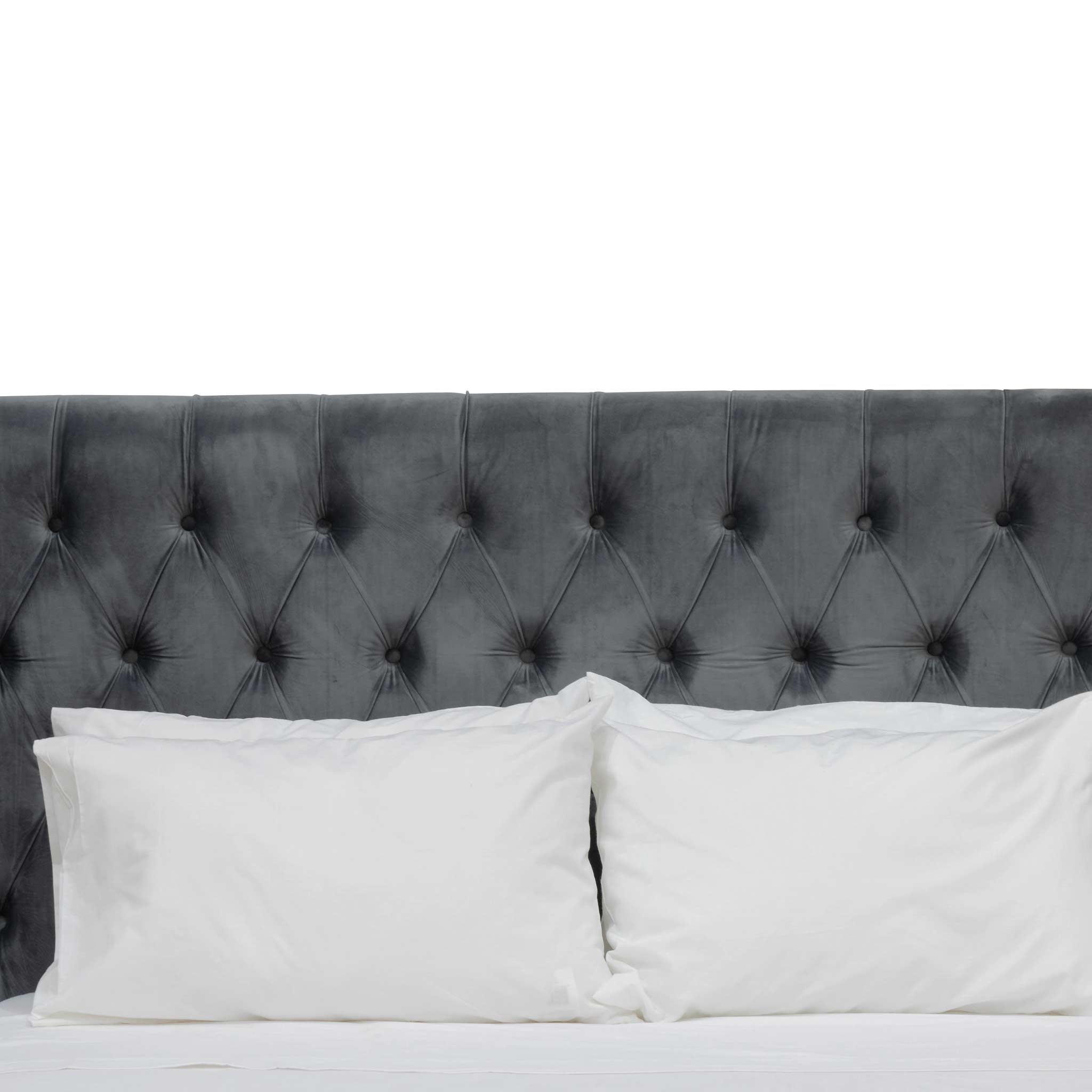 King Bed Frame - Charcoal Velvet - image 6