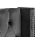King Bed Frame - Charcoal Velvet - image 7