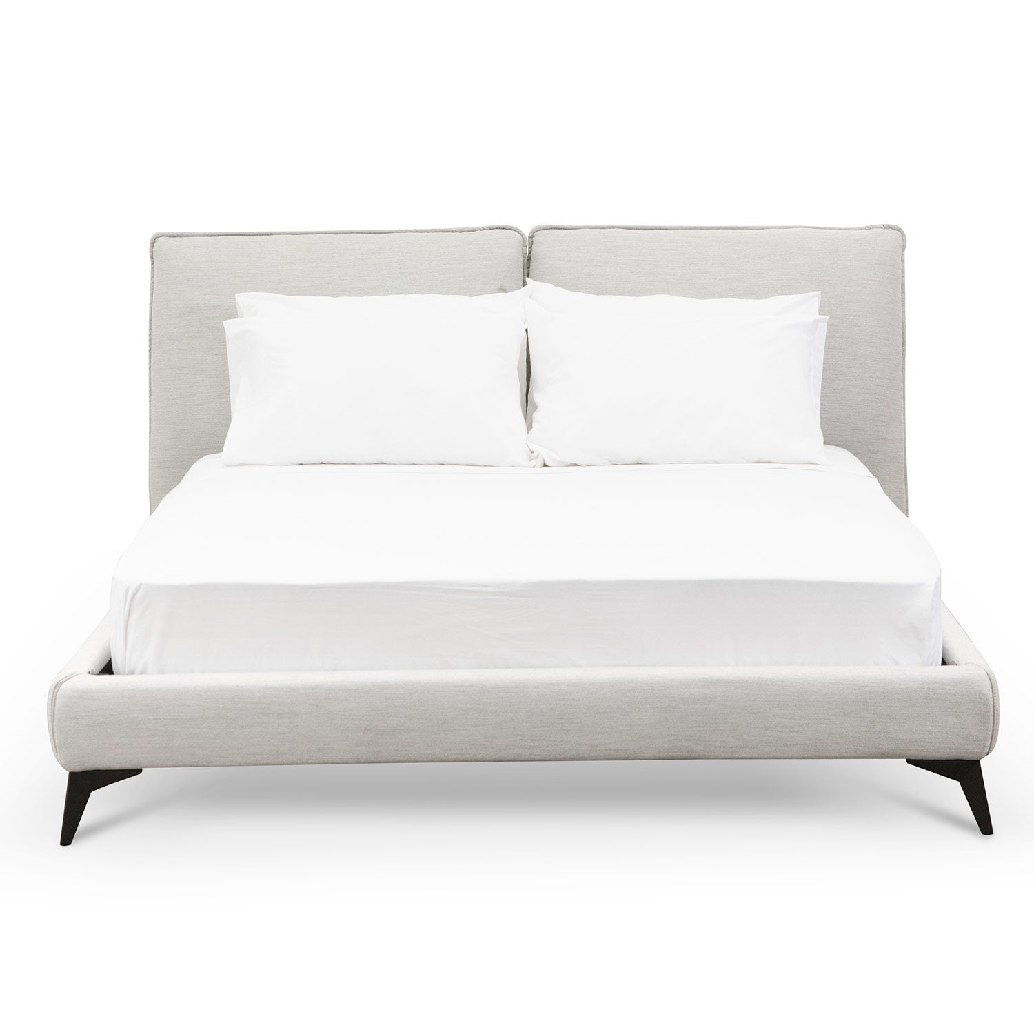Fabric King Bed Frame - Pearl Grey