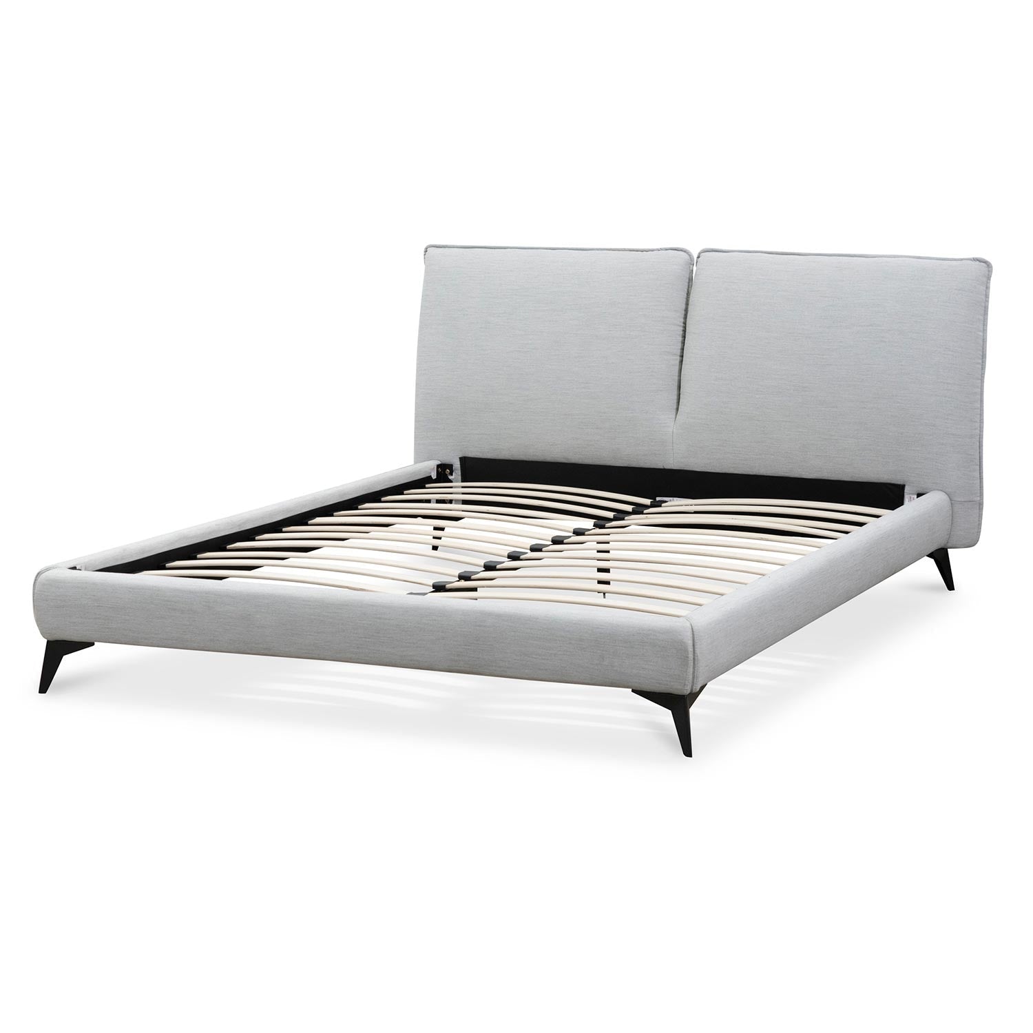 Fabric King Bed Frame - Pearl Grey