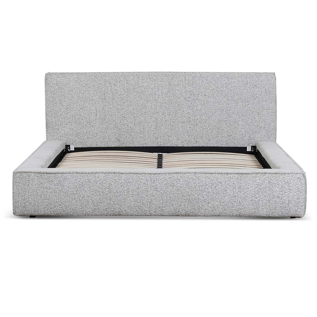 CBD6899-YO Queen Sized Bed Frame - Cloudy Pepper Boucle