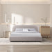 King Bed Frame - Olive Brown Boucle - image 3