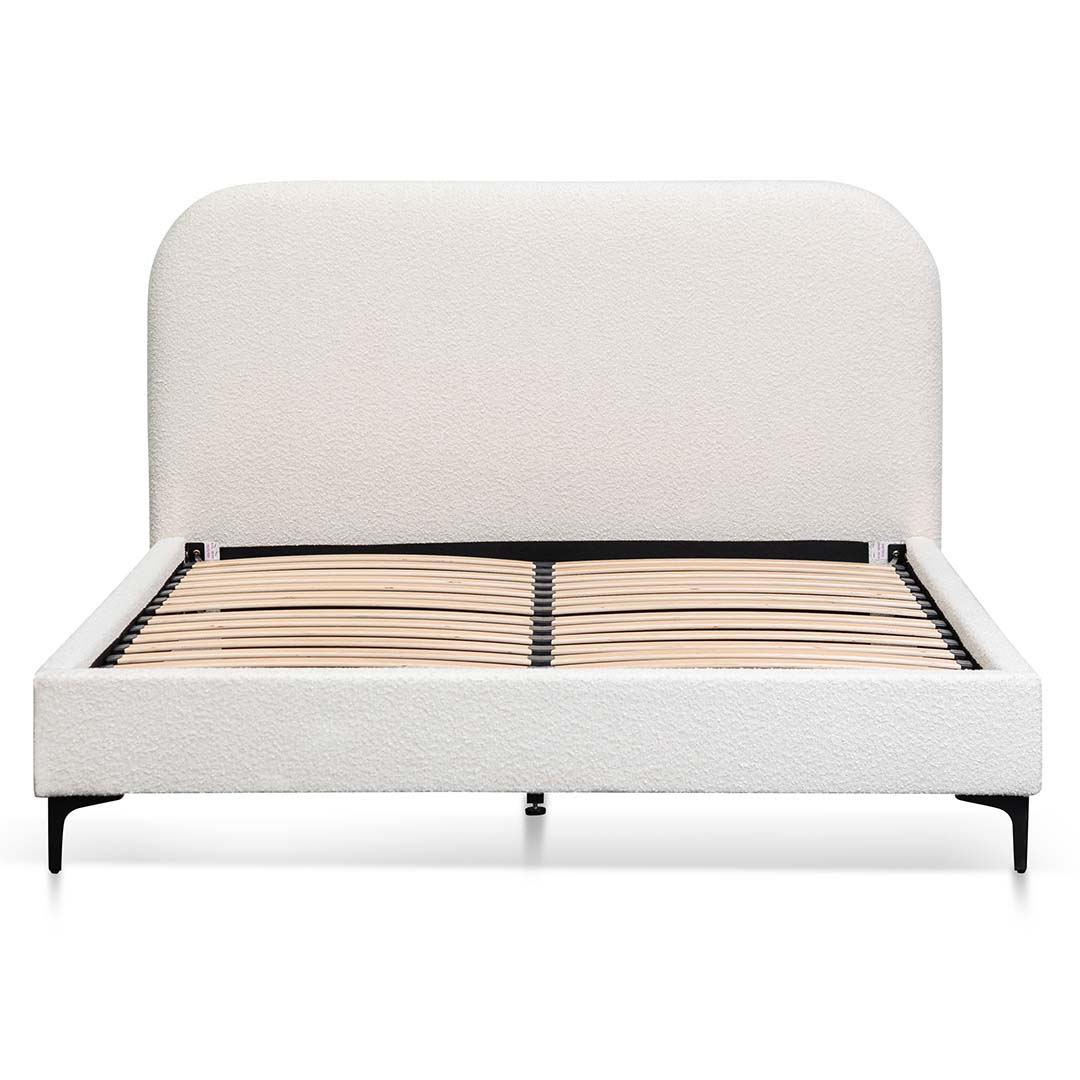 King Bed Frame - Cream White - image 2