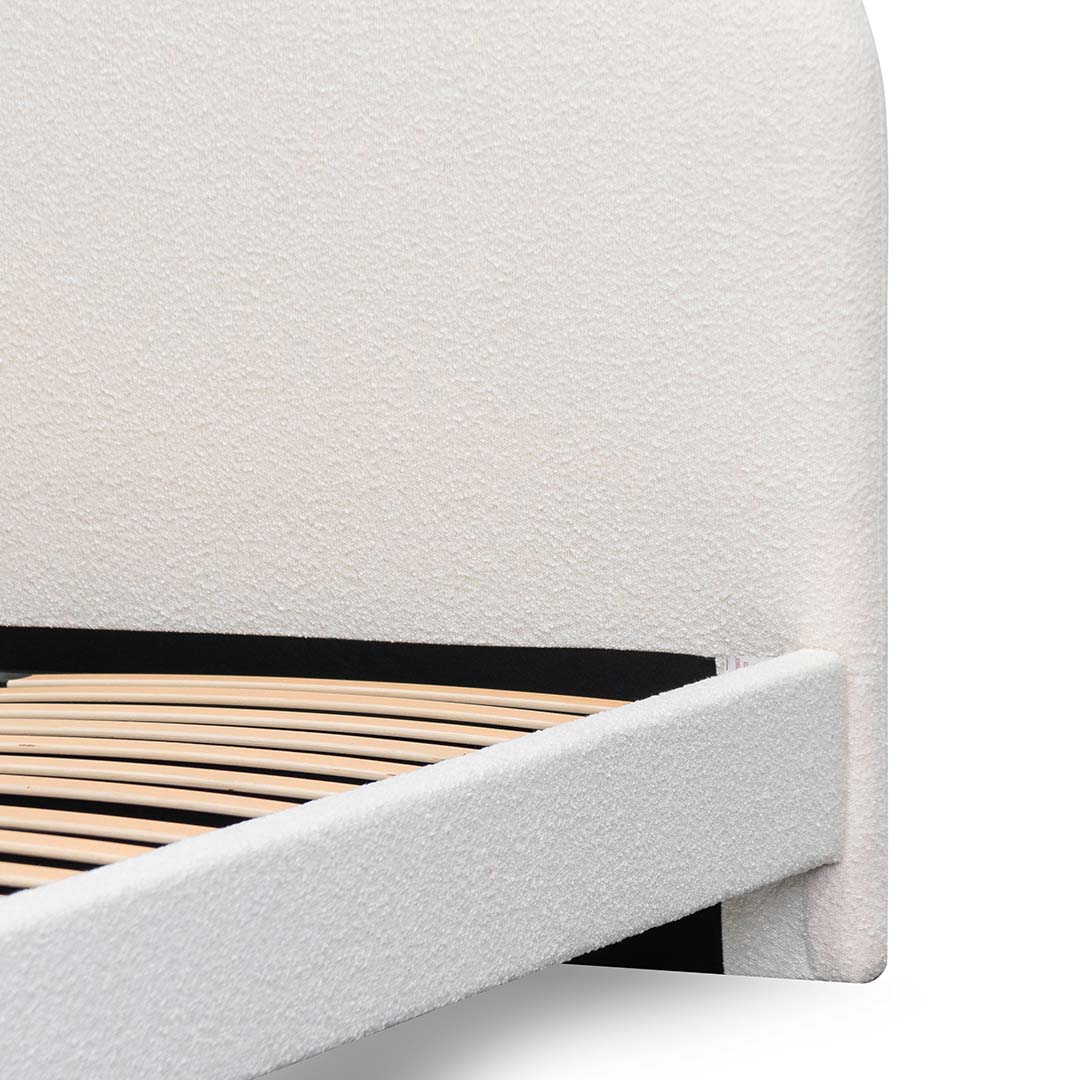King Bed Frame - Cream White - image 7