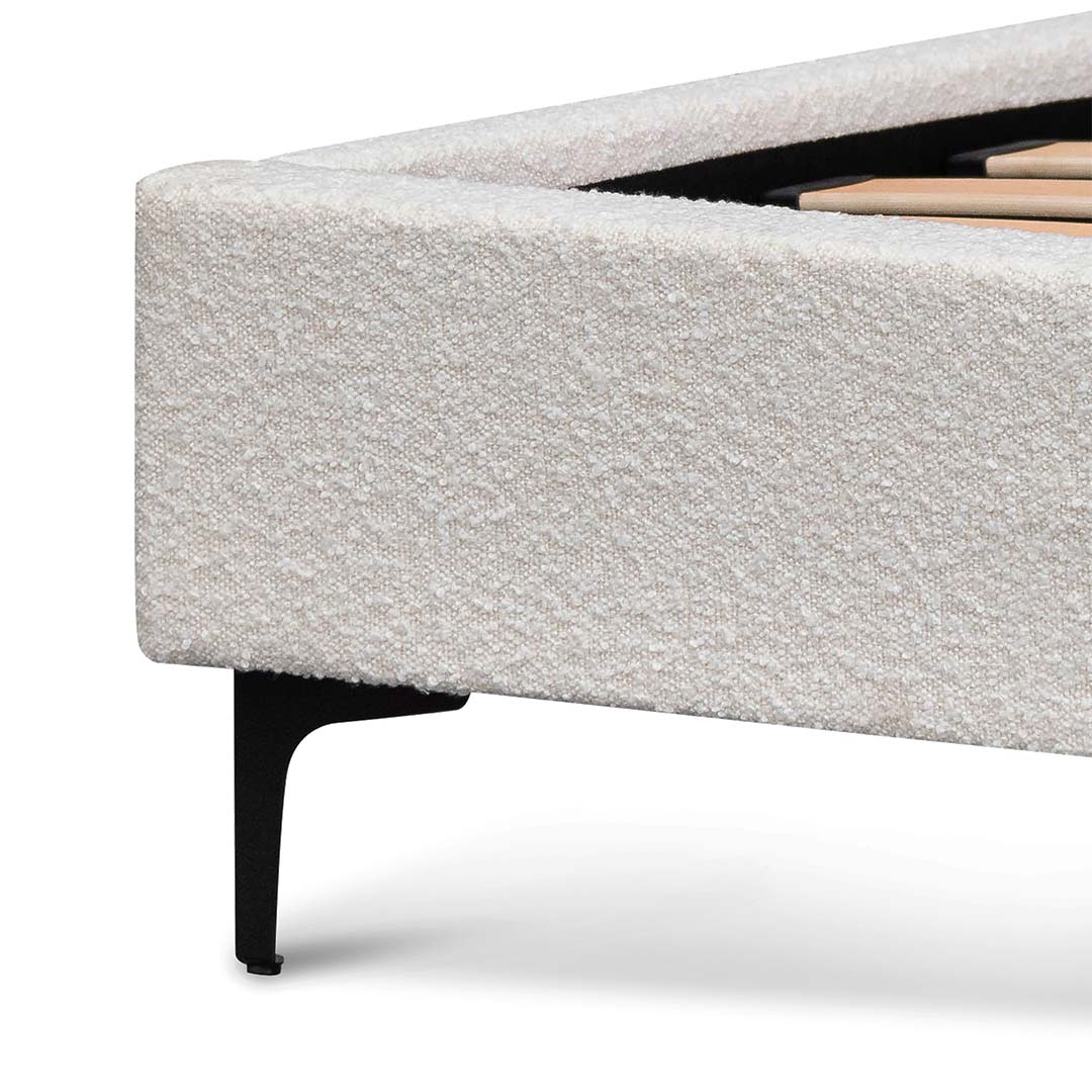 King Bed Frame - Cream White - image 8