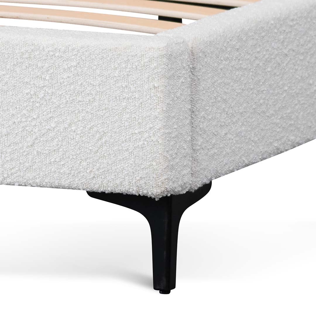 King Bed Frame - Cream White - image 9