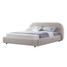 King Bed Frame - Olive Brown Boucle