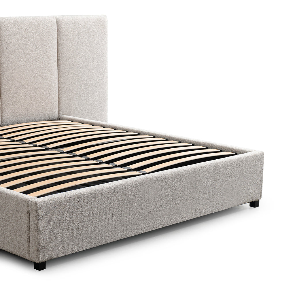 King Bed Frame - Clay Grey with Storage - image 9