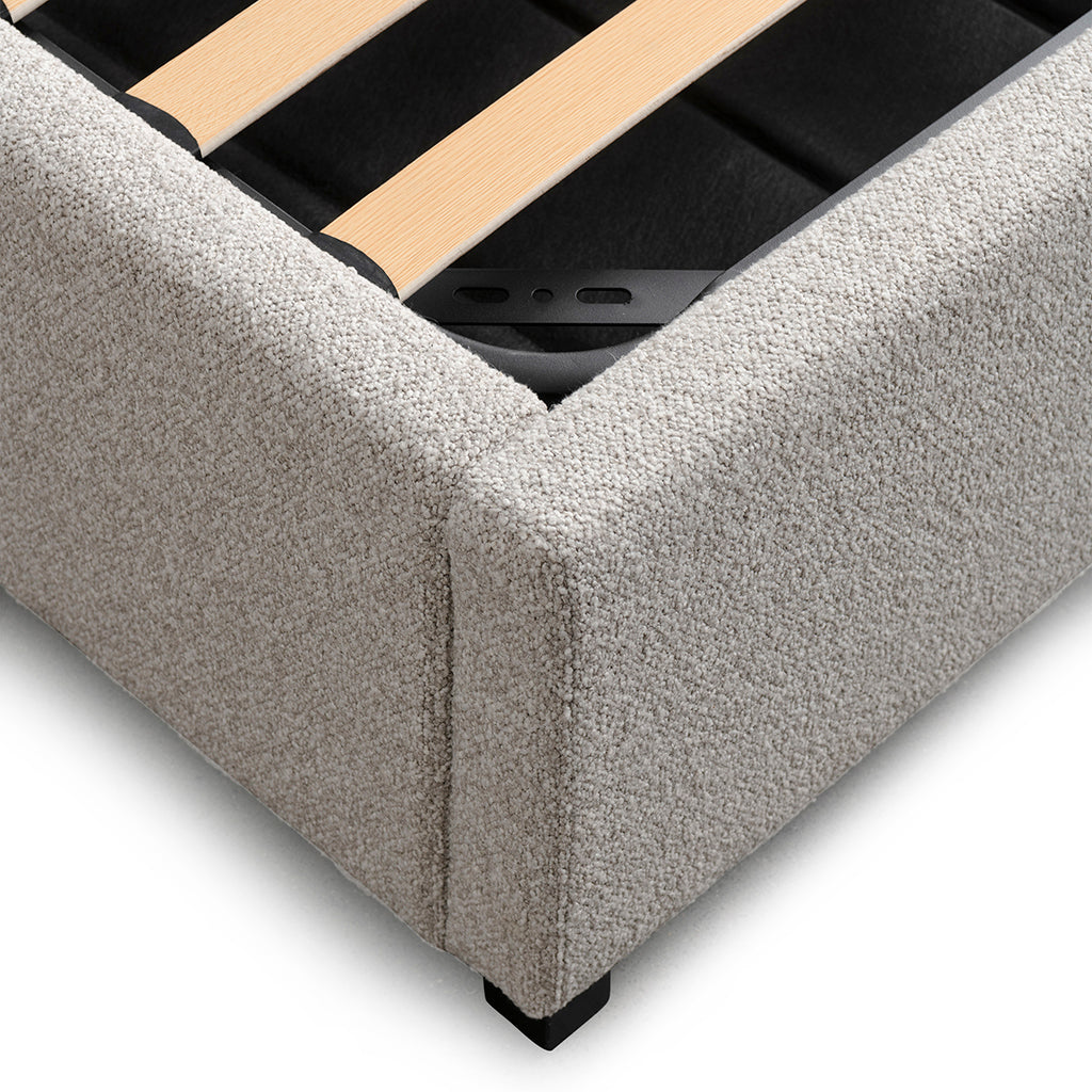 Queen Bed Frame - Clay Grey with Storage - image 6