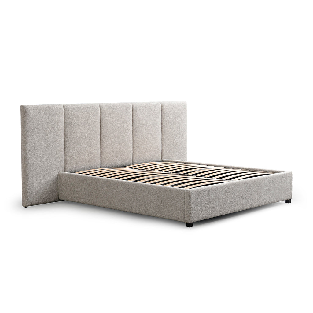 Queen Bed Frame - Clay Grey with Storage - image 8
