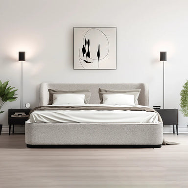 Showcasing Midabela Queen Bed Frame - Clay Grey BD8760-MI Bed Frame by Calibre Furniturs
