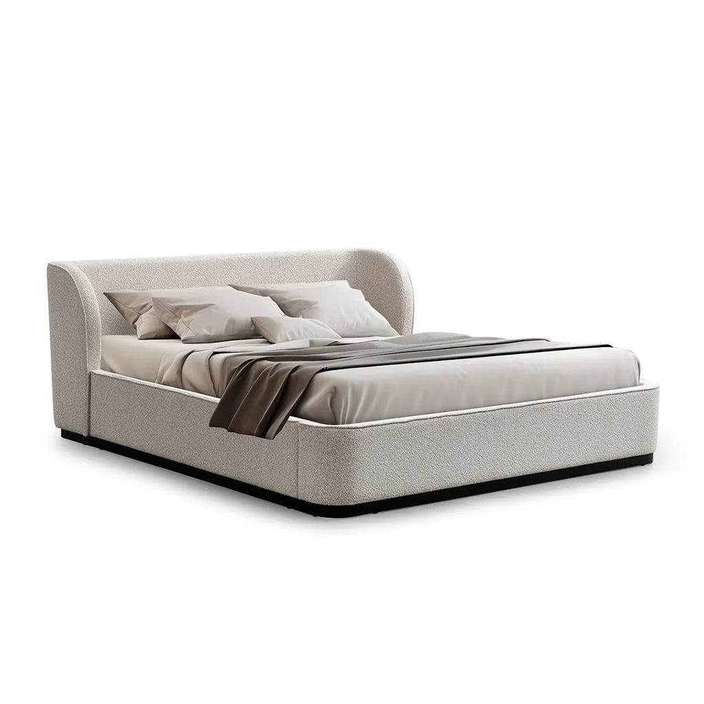 Showcasing Midabela Queen Bed Frame - Clay Grey BD8760-MI Bed Frame by Calibre Furniturs