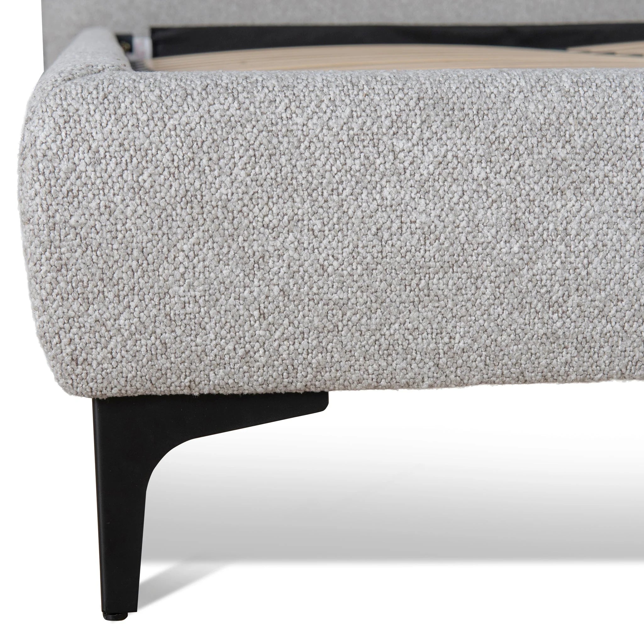 Telora Fabric Queen Bed Frame - Clay Grey