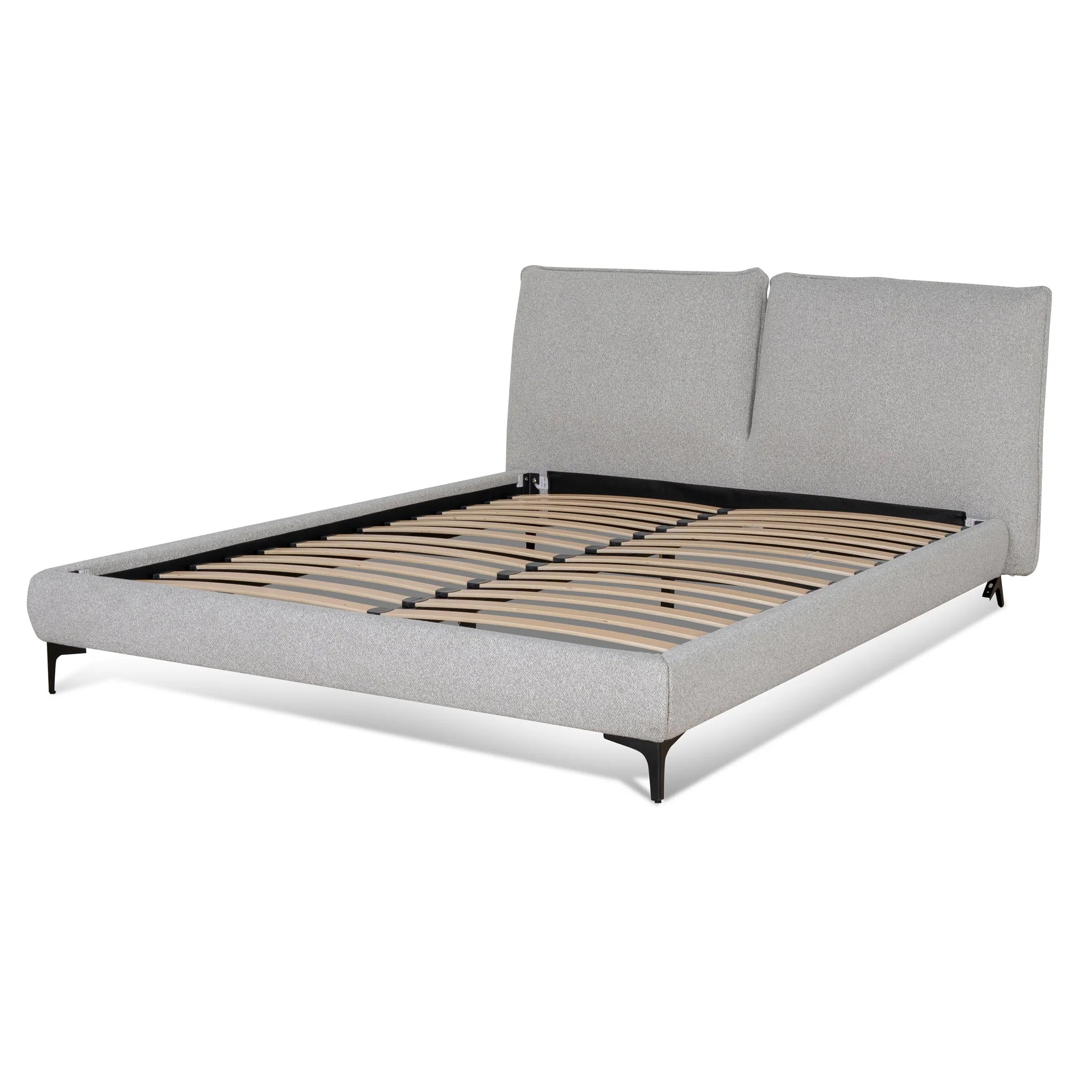 Showcasing Telora Fabric Queen Bed Frame - Clay Grey BD8826-YO Bed Frame by Calibre Furniturs