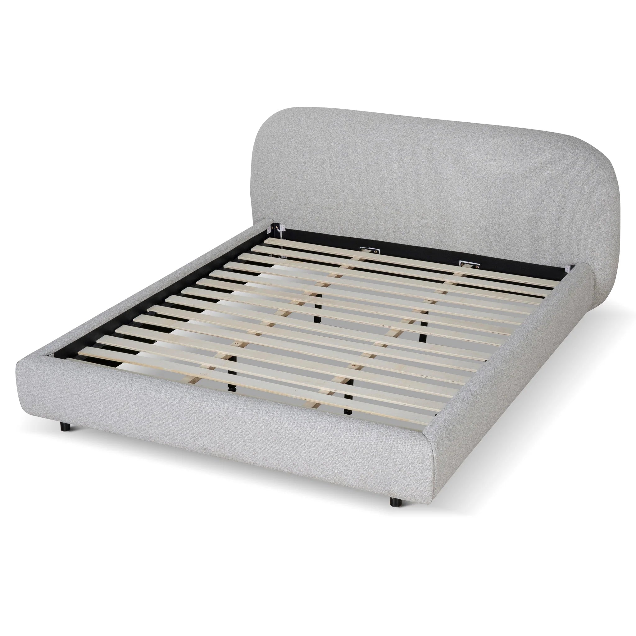 Showcasing Kanosena King Bed Frame - Clay Grey BD8829-YO Bed Frame by Calibre Furniturs