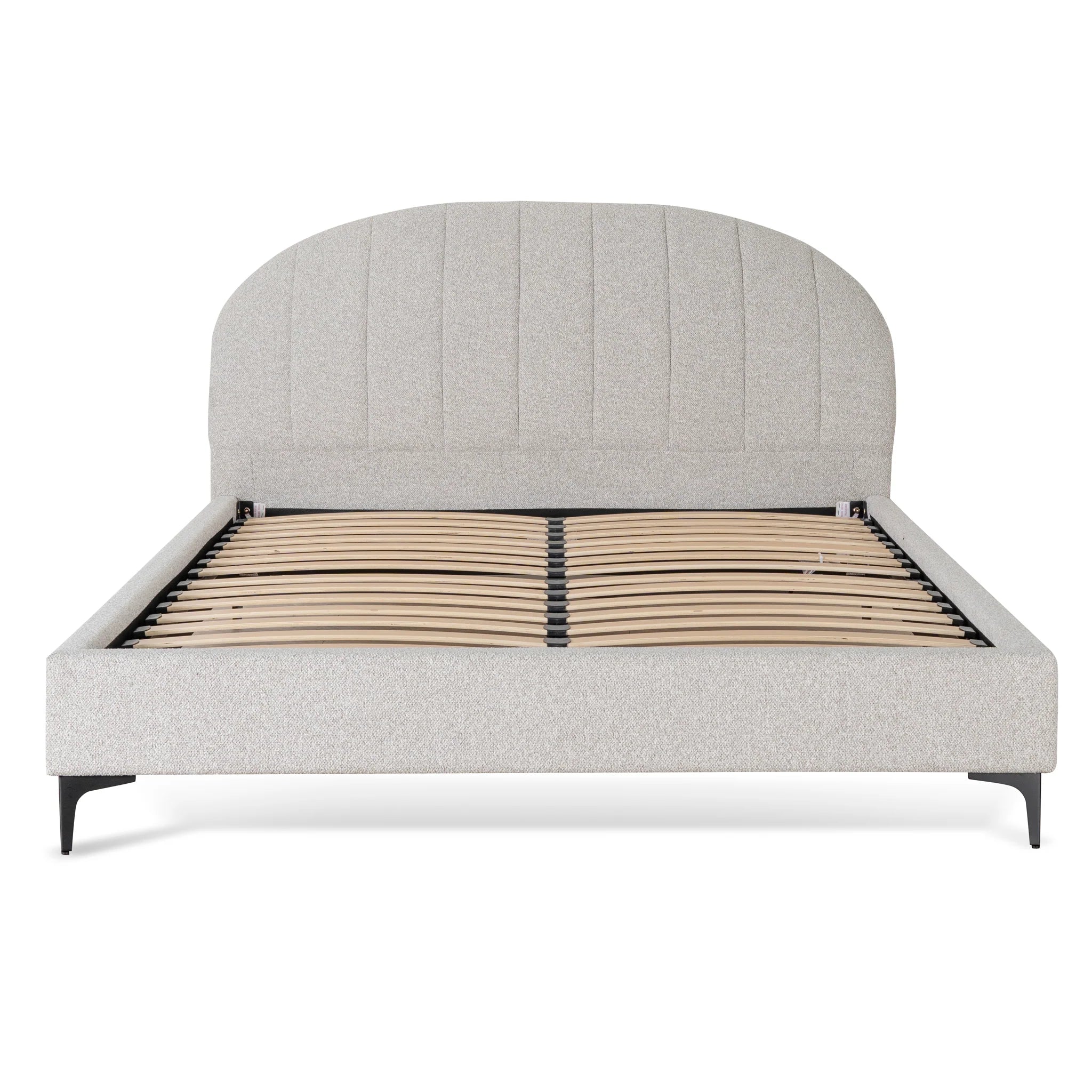 Showcasing Benemila Fabric Queen Bed Frame - Clay Grey BD8831-YO Bed Frame by Calibre Furniturs