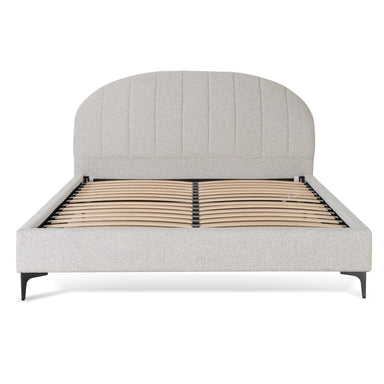 Showcasing Benemila Fabric Queen Bed Frame - Clay Grey BD8831-YO Bed Frame by Calibre Furniturs