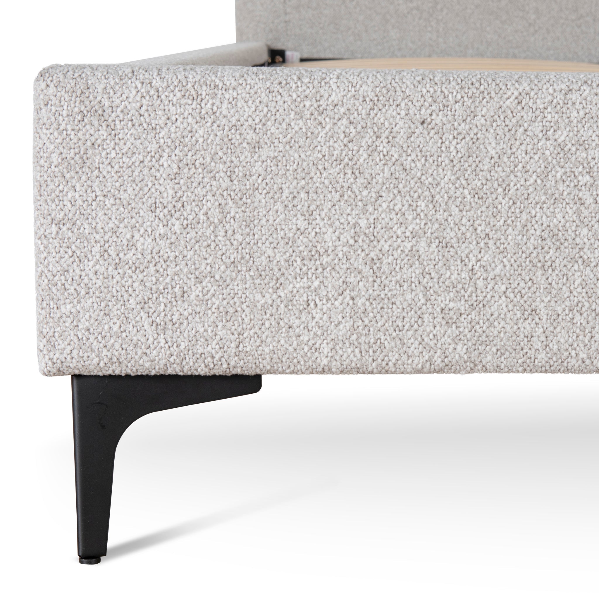 Fabric Queen Bed Frame - Clay Grey - image 5