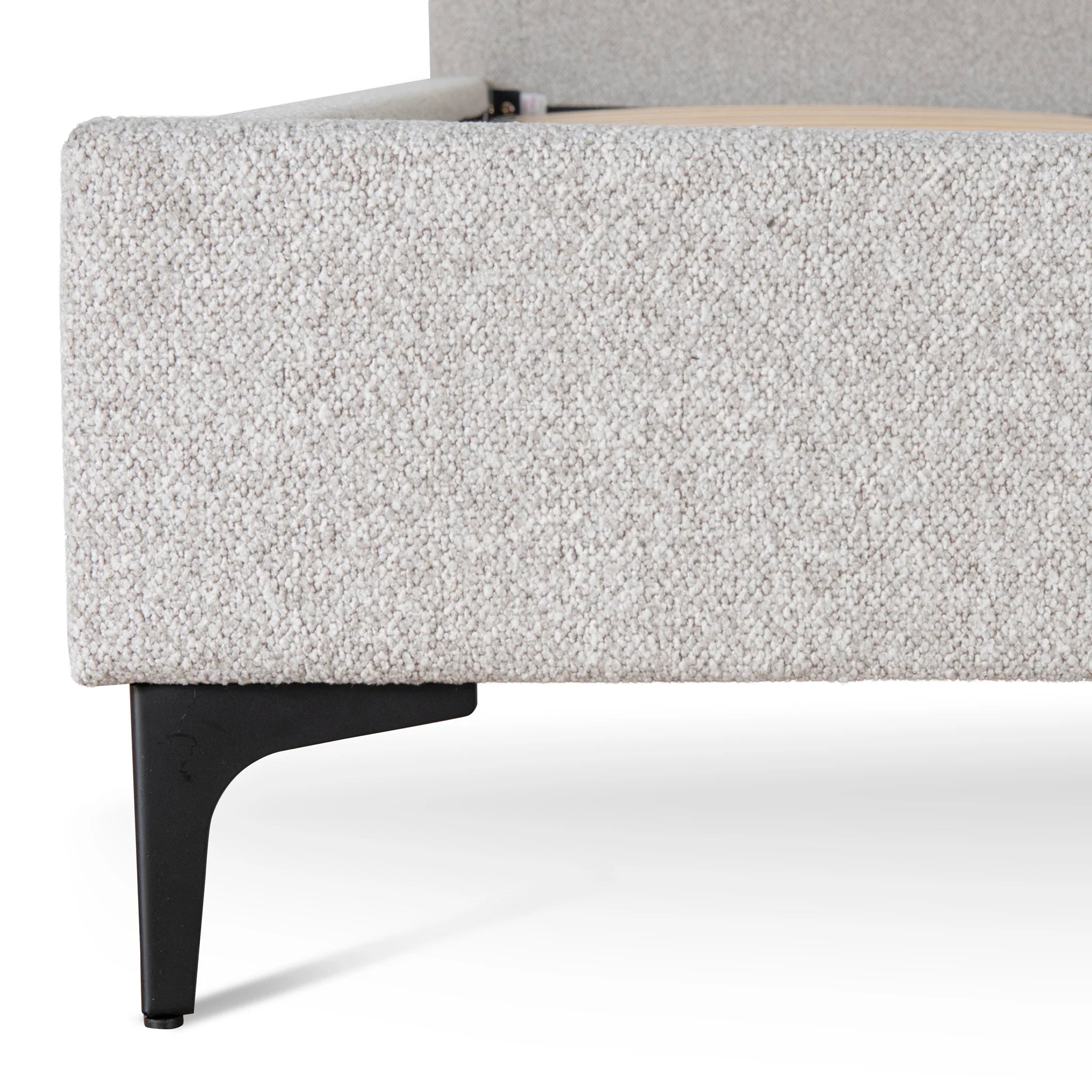 Benemila Fabric Queen Bed Frame - Clay Grey