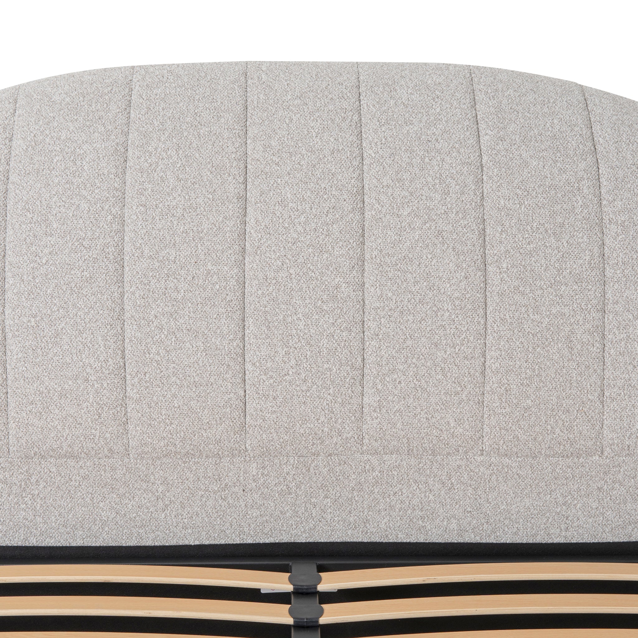 Fabric Queen Bed Frame - Clay Grey - image 10