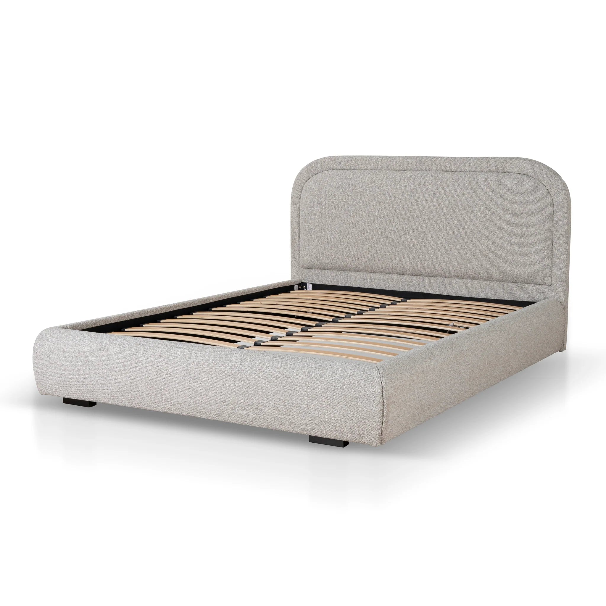 Showcasing Setamila King Bed Frame - Clay Grey BD8830-YO Bed Frame by Calibre Furniturs