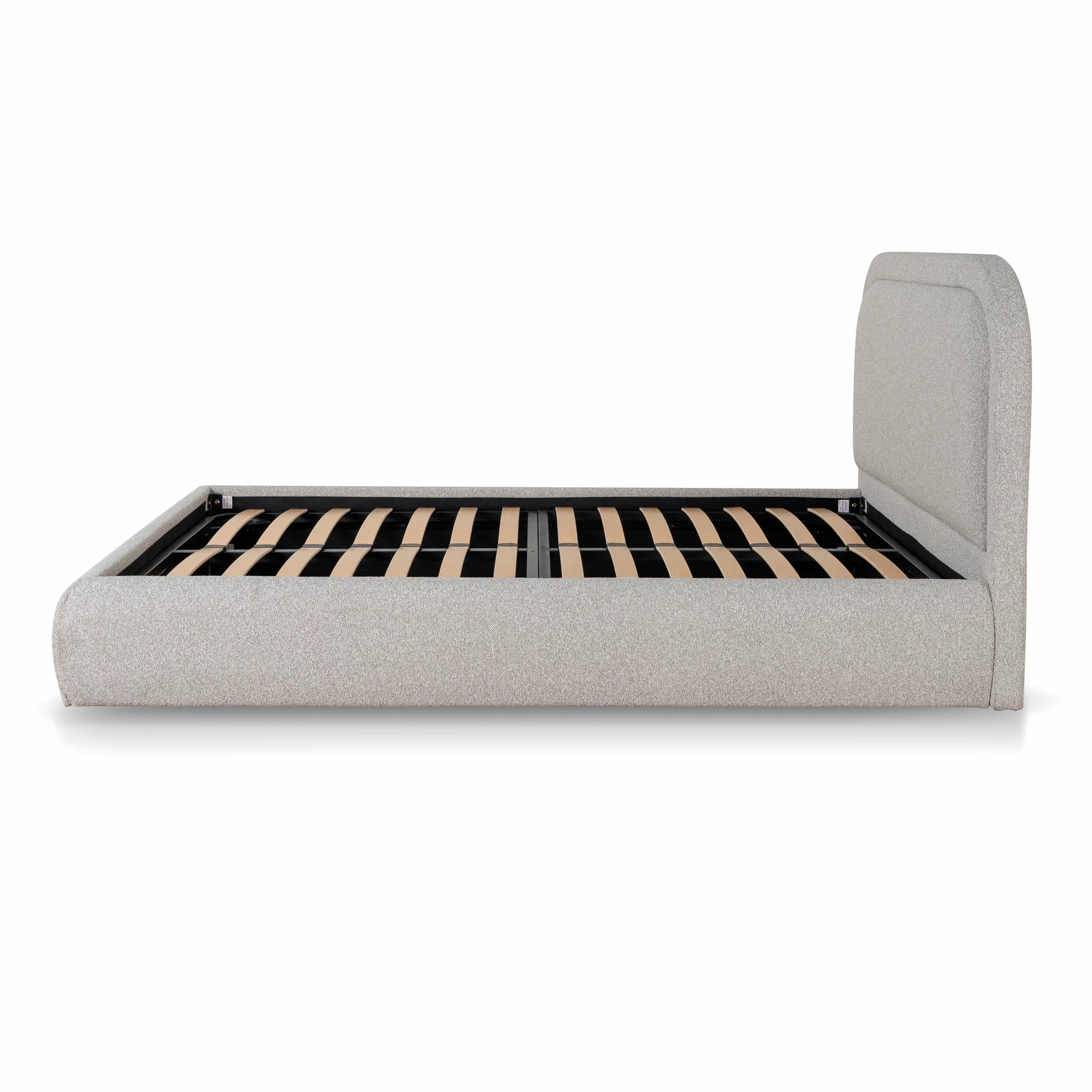 Showcasing Setamila King Bed Frame - Clay Grey BD8830-YO Bed Frame by Calibre Furniturs
