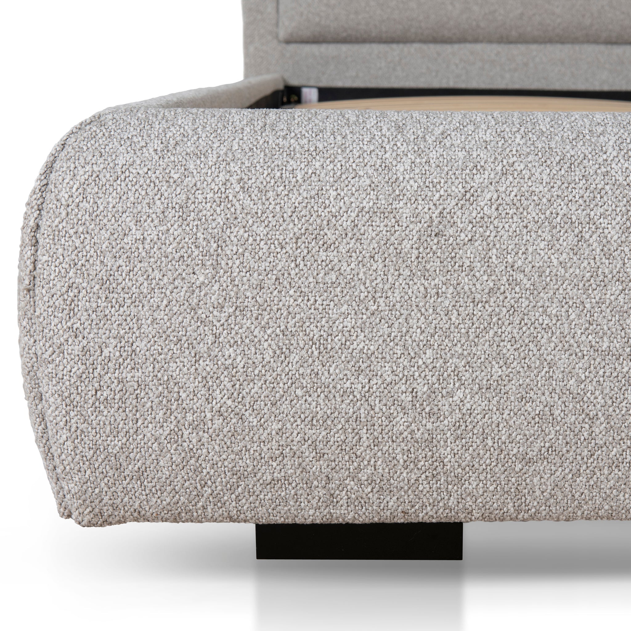 Fabric Queen Bed Frame - Clay Grey - Phoebe