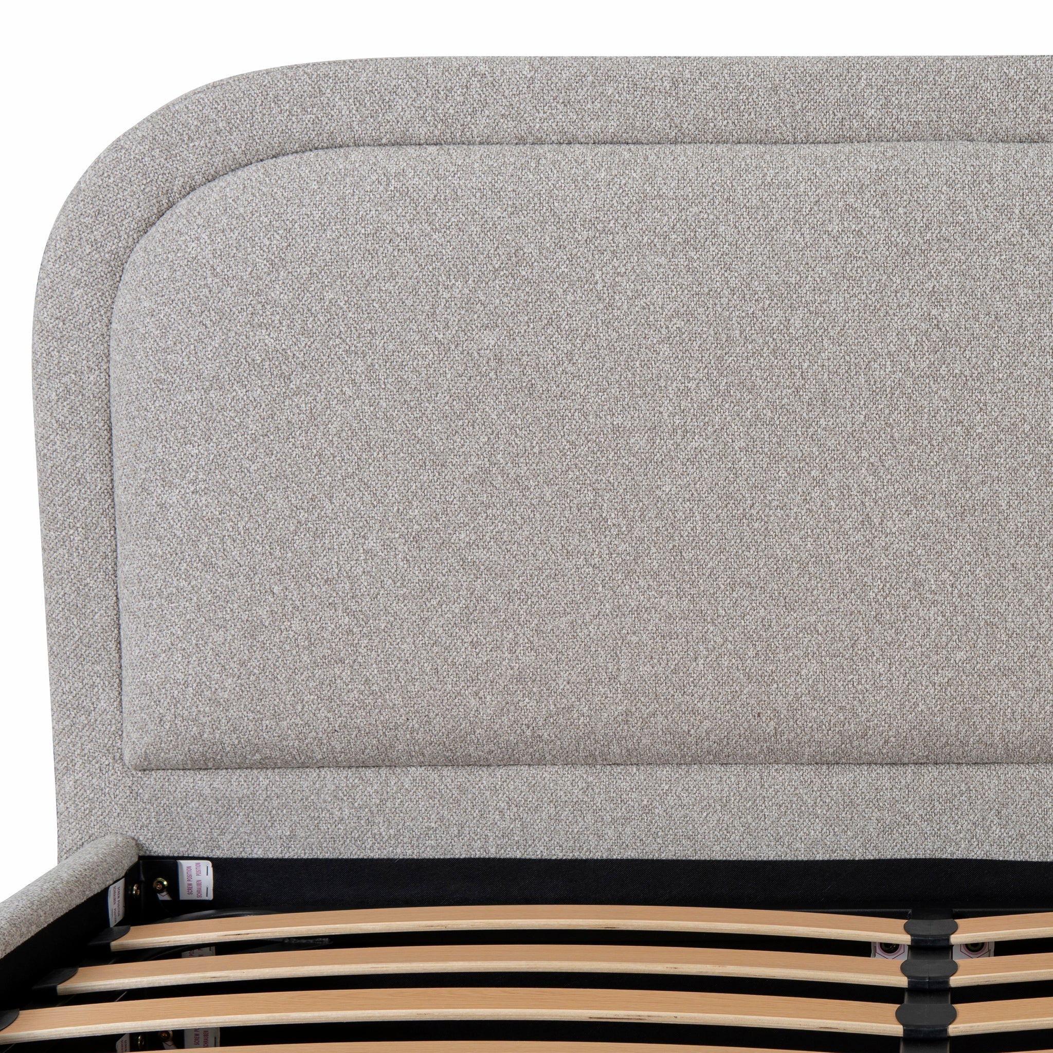 Fabric Queen Bed Frame - Clay Grey - image 8