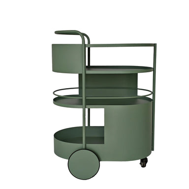 Showcasing Decasa 63cm Bar Cart - Sage Green BR12064-BC  by Calibre Furniturs