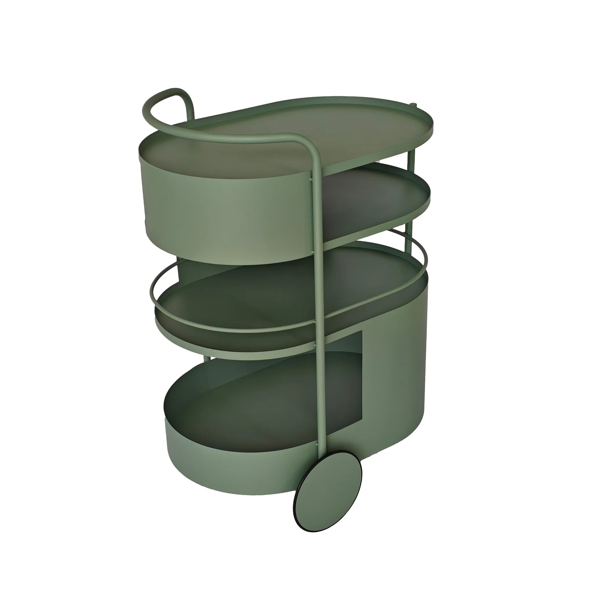 Showcasing Decasa 63cm Bar Cart - Sage Green BR12064-BC  by Calibre Furniturs