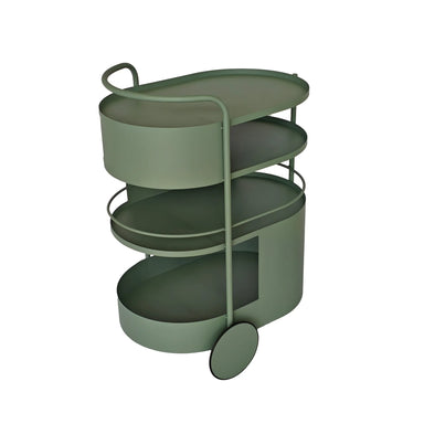 Showcasing Decasa 63cm Bar Cart - Sage Green BR12064-BC  by Calibre Furniturs